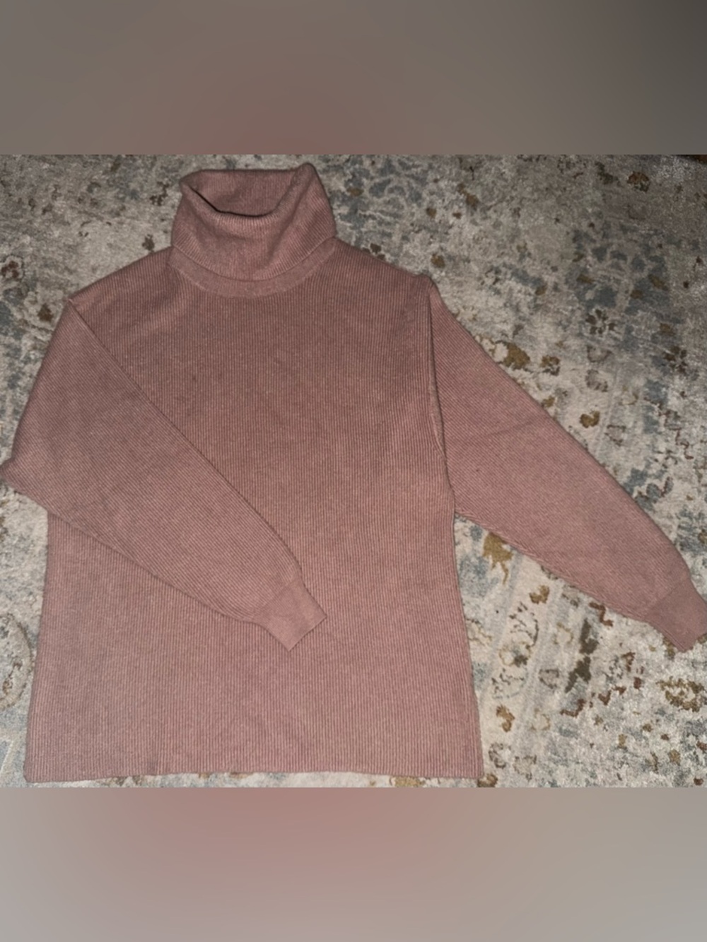 Free People Ribbed Turtleneck Sweater - Rosewood